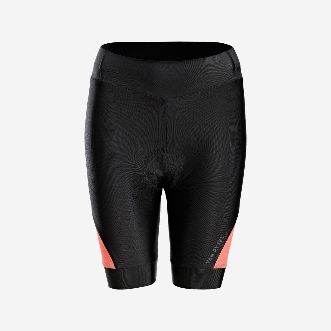 Licra de ciclismo de carretera negro con coral para mujer Discover 500