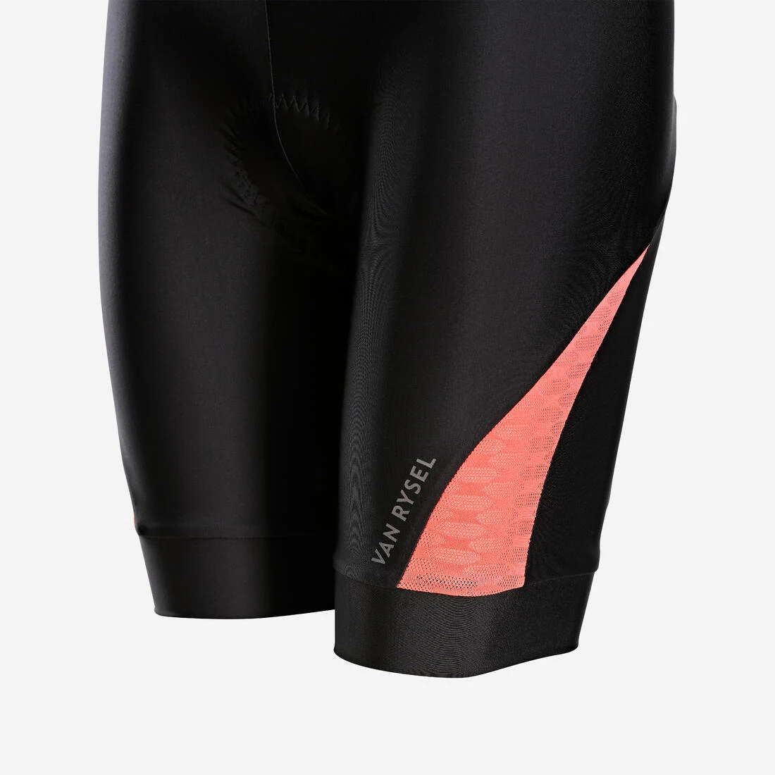 Licra de ciclismo de carretera negro con coral para mujer Discover 500 - Image 16