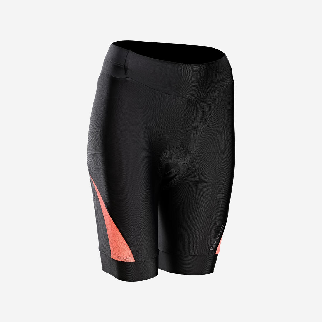 Licra de ciclismo de carretera negro con coral para mujer Discover 500 - Image 4