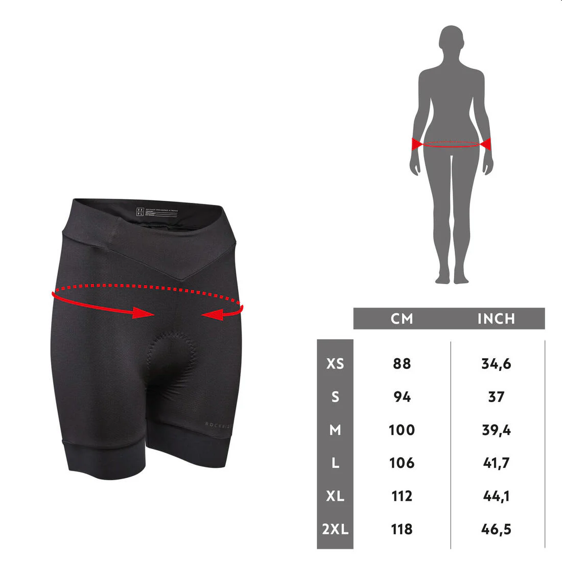 Licra Interior Ciclismo MTB Confort 500 Mujer Negro - Image 6