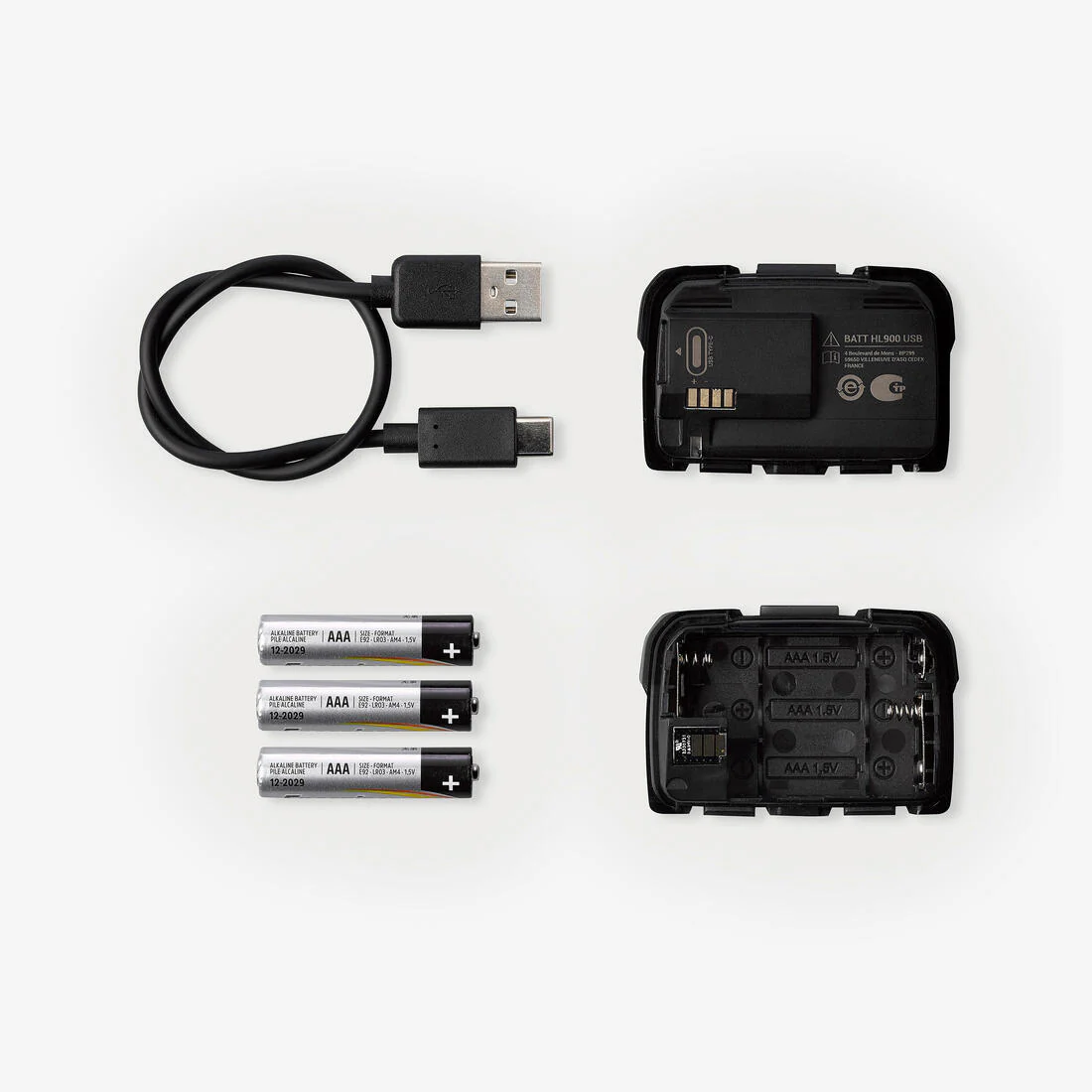 Linterna frontal de trekking recargable por USB de 600 lúmenes HL900 V3 - Image 15