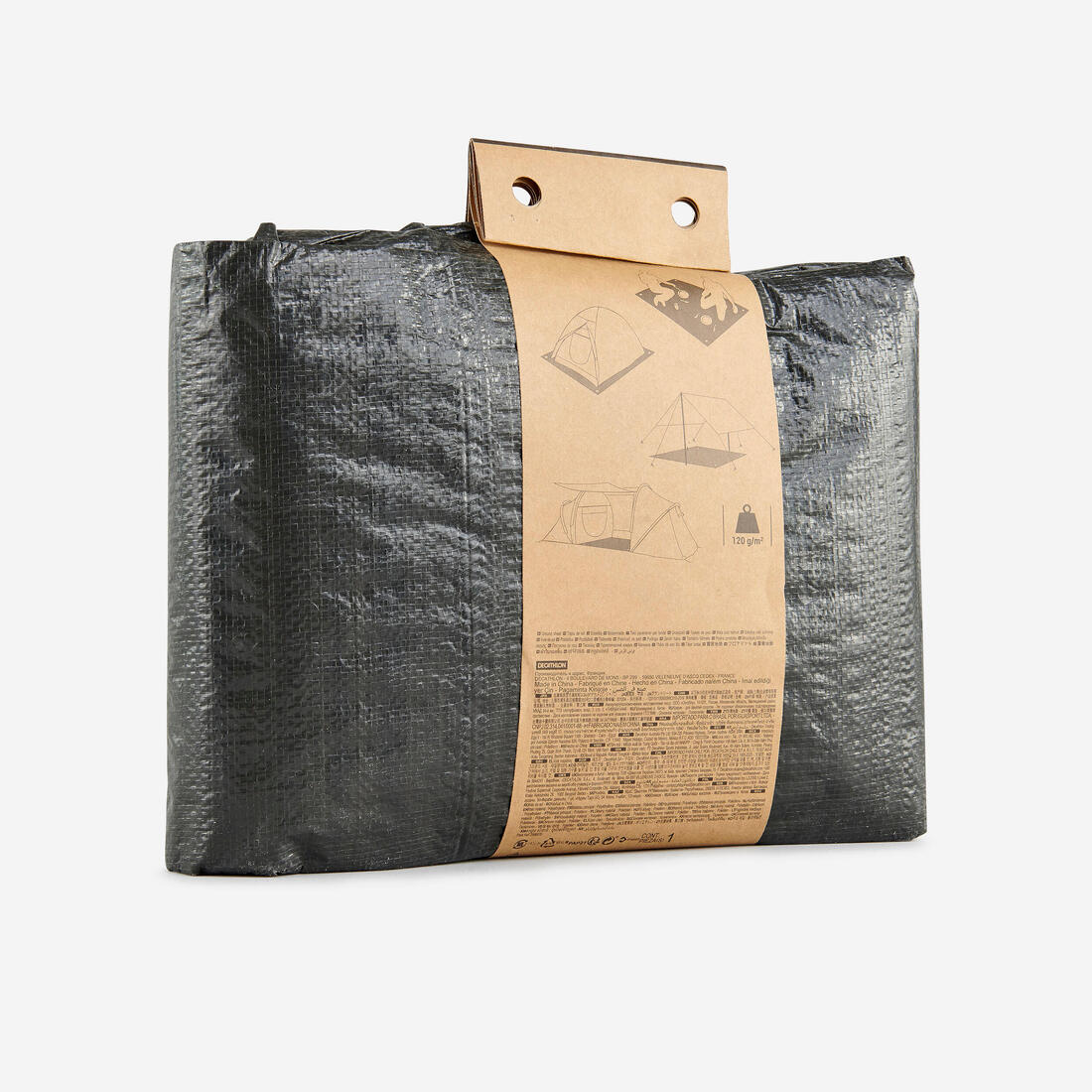 Lona Suelo Camping Quechua Estanco 3x4 Metros Negro