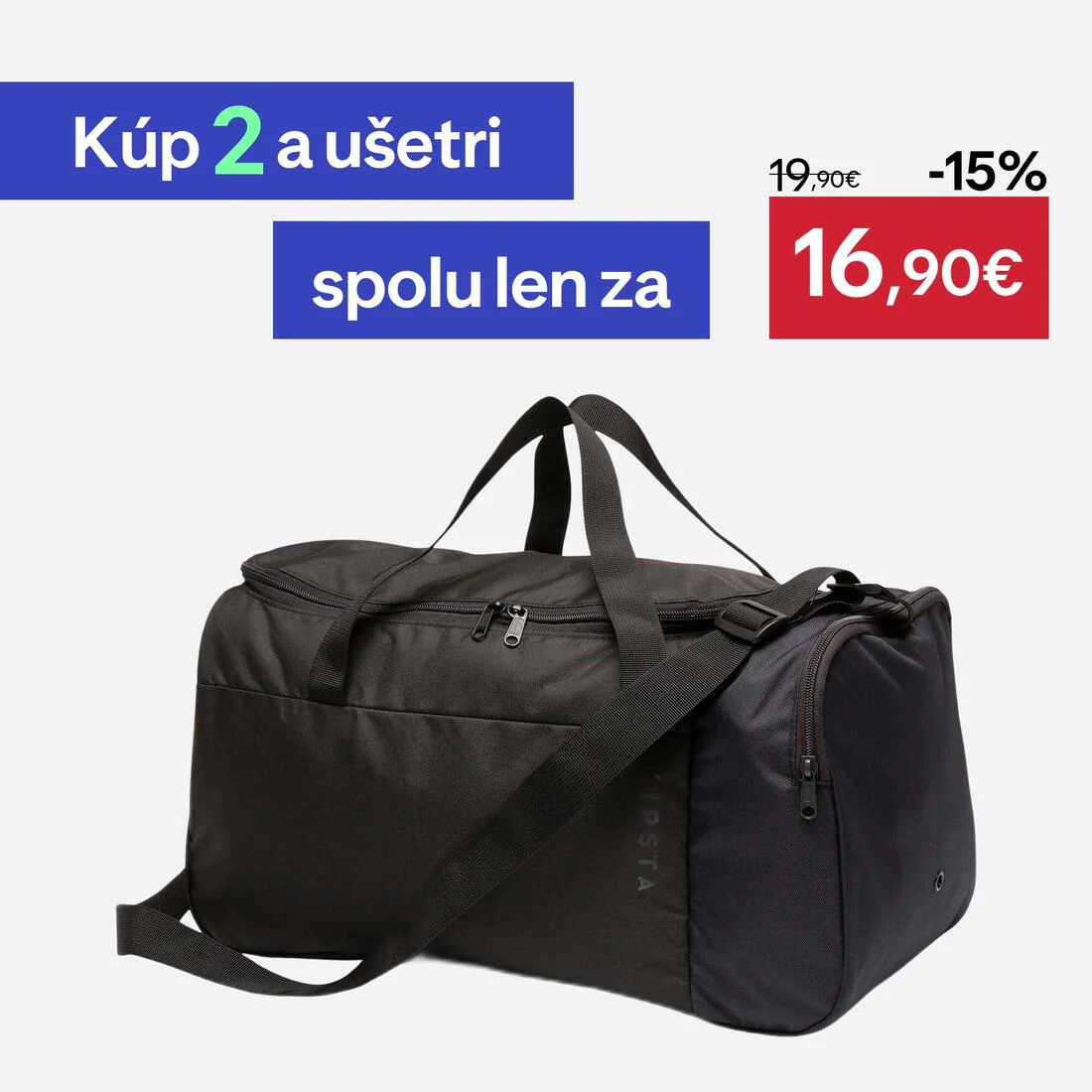 Maleta deportiva 35 L - ESSENTIAL - Azul intenso - Image 23