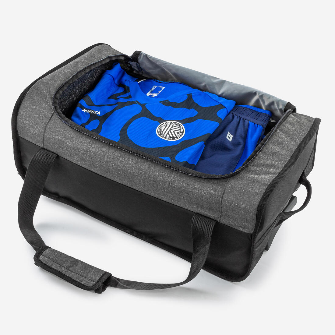 Maleta deportiva de 30 L - ESSENTIAL Negro Gris - Image 7