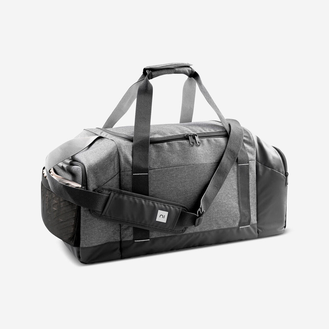 Maleta deportiva negra con gris de 55 L Academic