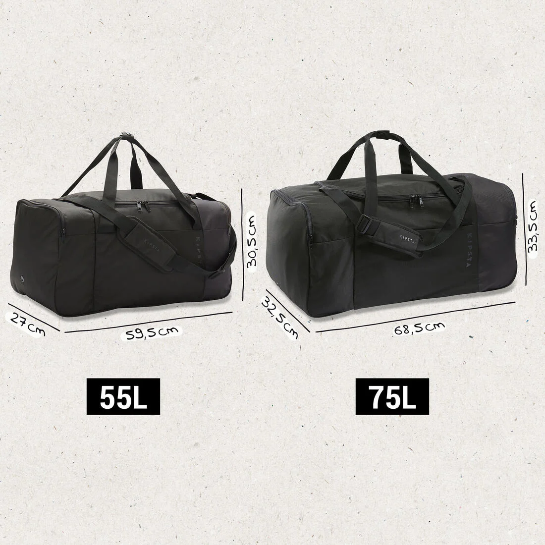Maleta deportiva negra Essential 55 L - Image 11