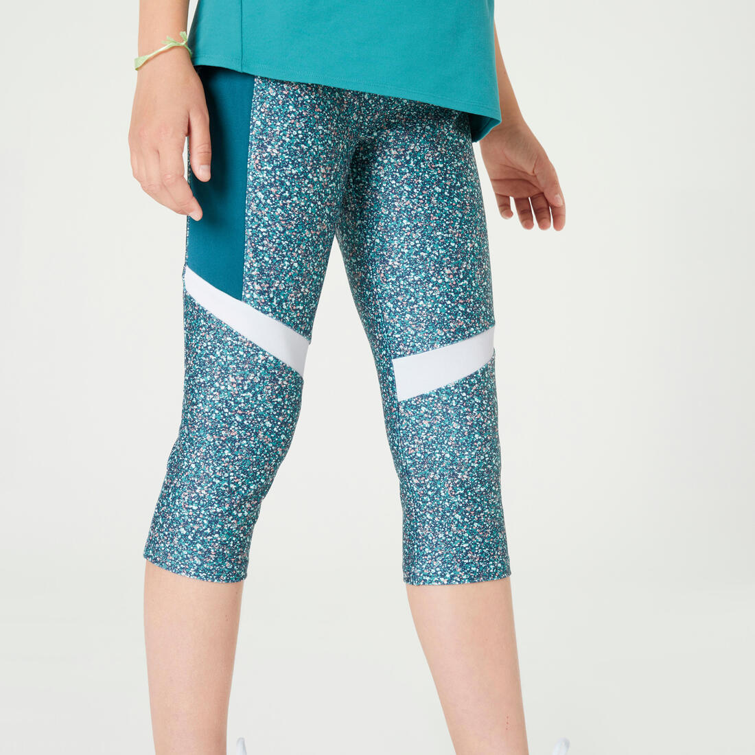 Mallas 3/4 Transpirable - Niña - S500 - Verde con estampado - Image 3