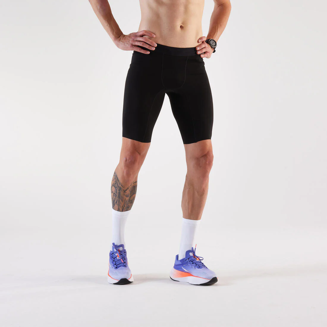 Mallas cortas de running para hombre Kiprun - Negro