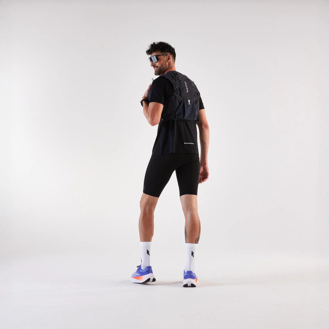 Mallas cortas de running para hombre Kiprun - Negro - Image 2