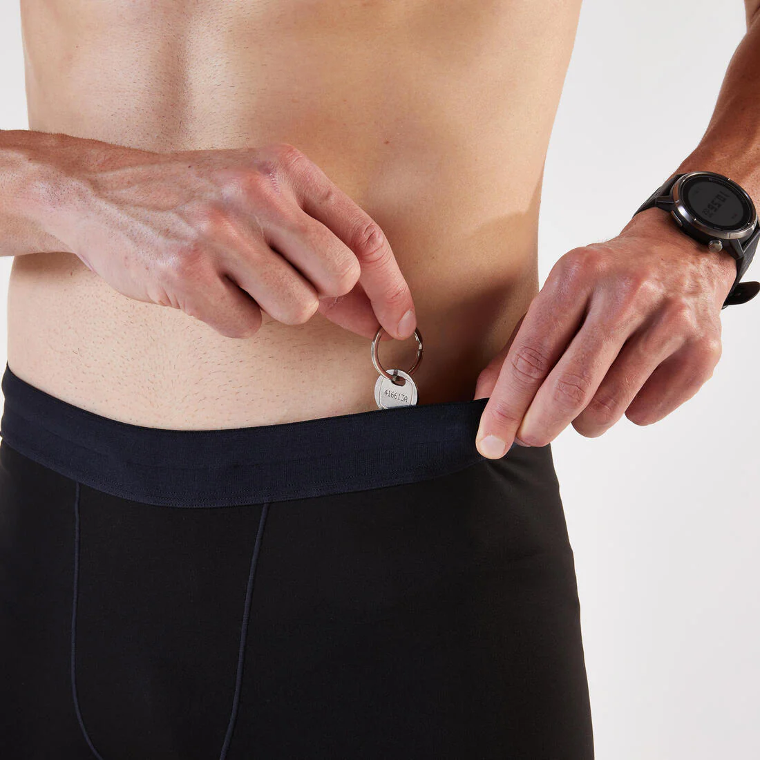 Mallas cortas de running para hombre Kiprun - Negro - Image 4