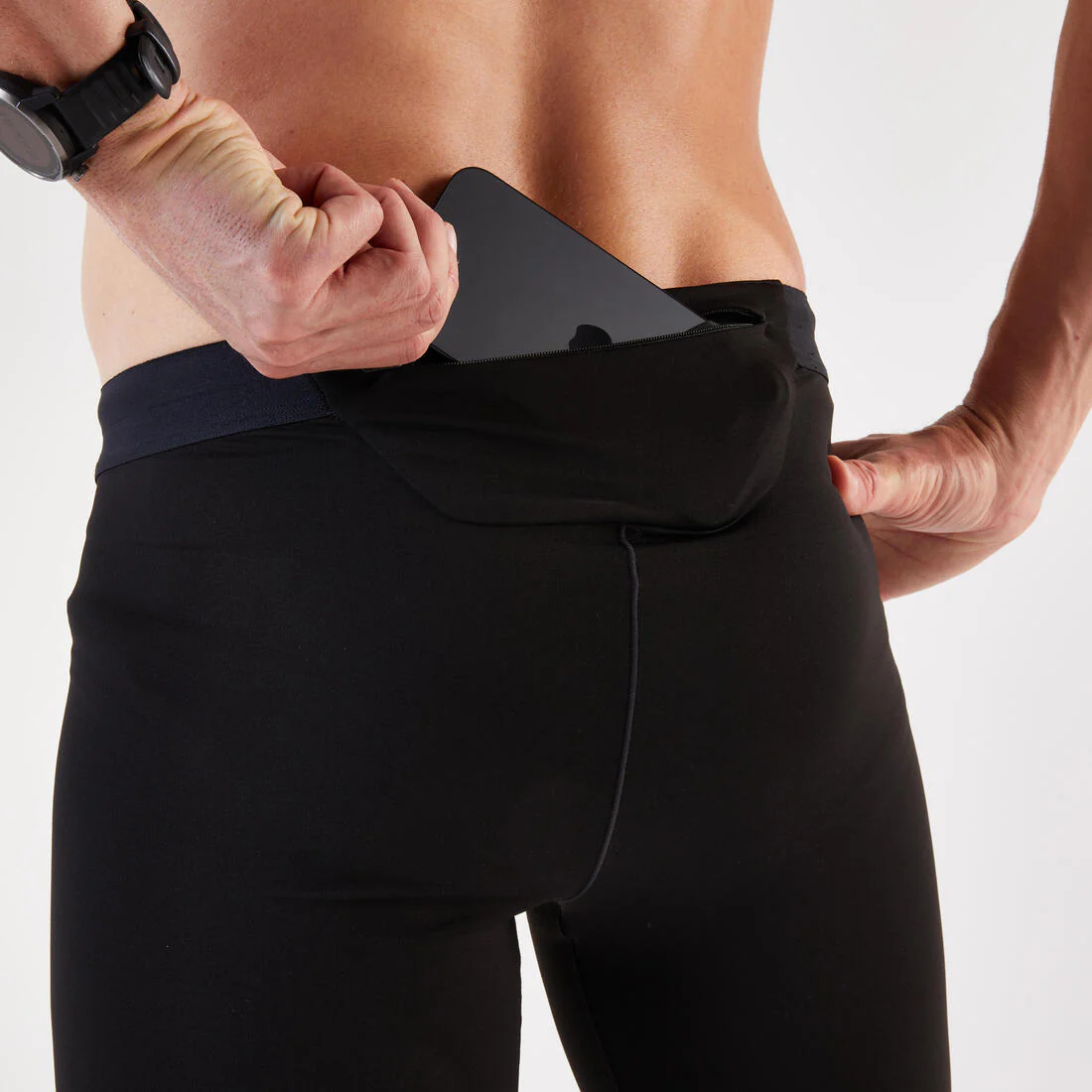 Mallas cortas de running para hombre Kiprun - Negro - Image 6