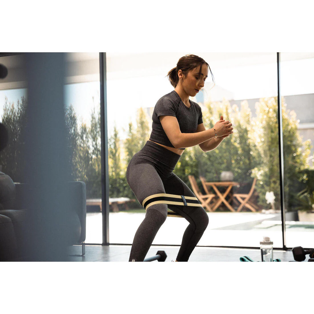 Mallas de Fitness Gris Sin Costuras Cintura Alta Bolsillo para Teléfono - Image 24