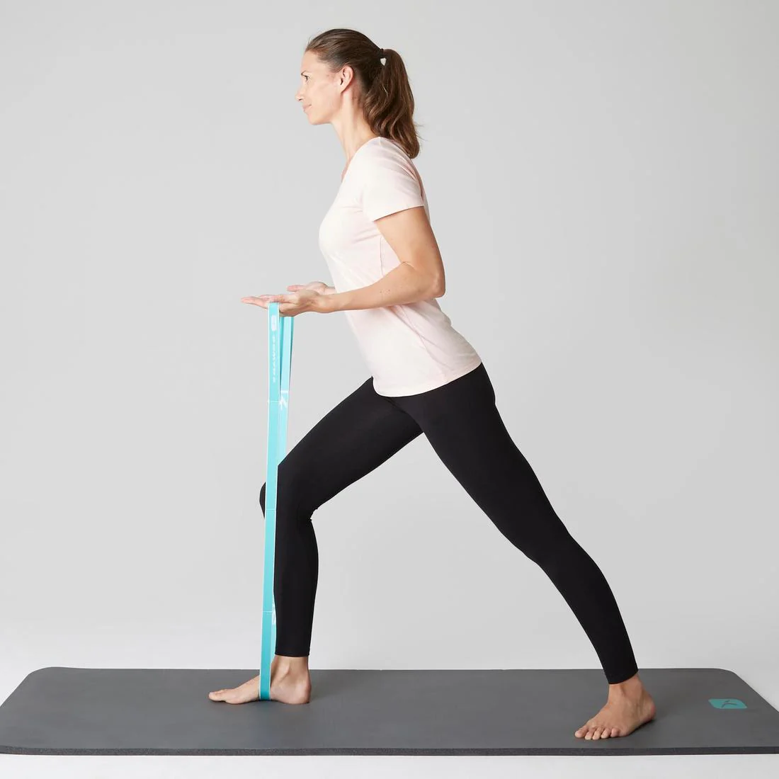 Mallas Fitness Salto 100 Mujer Gris Oscuro Jaspeado Slim - Image 14
