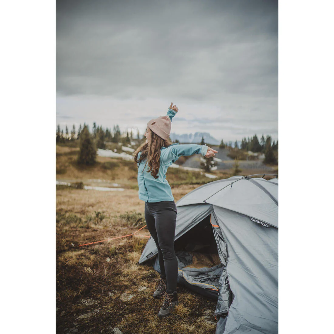 Mallas interiores de trekking en montaña de lana merina para mujer MT500 - Image 20