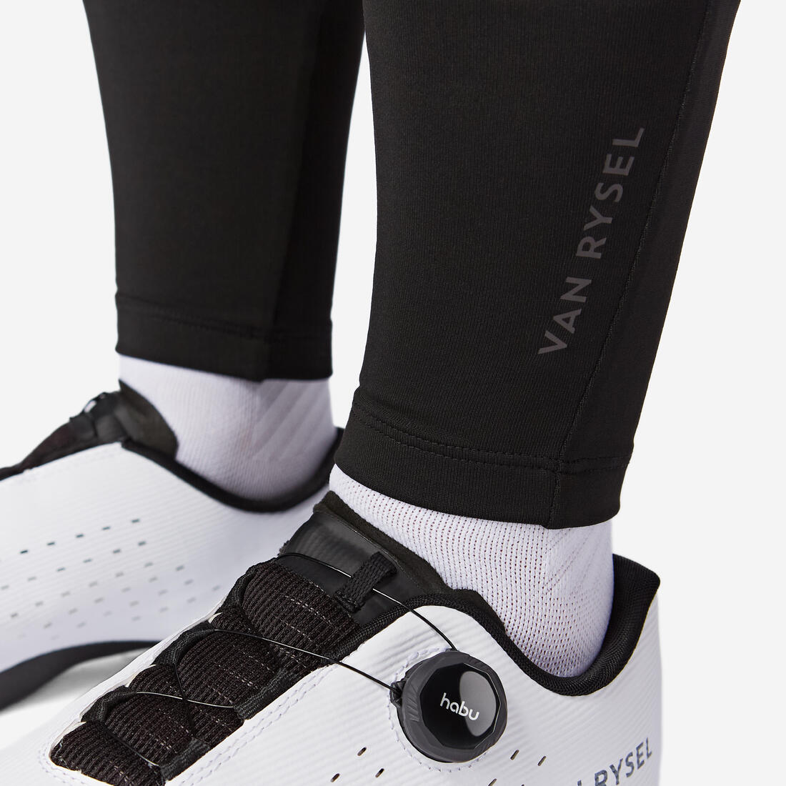 MALLAS LARGAS DE CICLISMO CARRETERA CICLOTURISMO MUJER 100 NEGRO - Image 3
