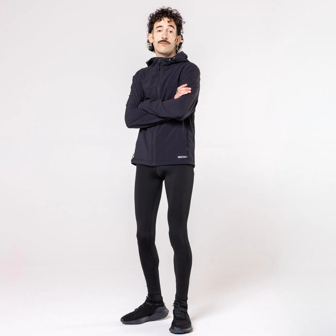 Mallas largas de running negras para hombre Kalenji Warm - Image 3