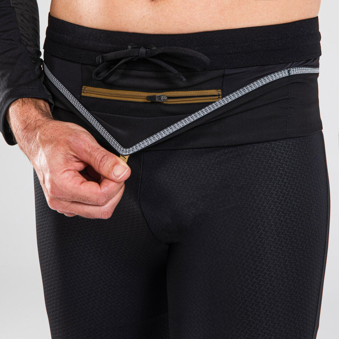 Mallas Trail Running Emboss Hombre Negro Largo - Image 5