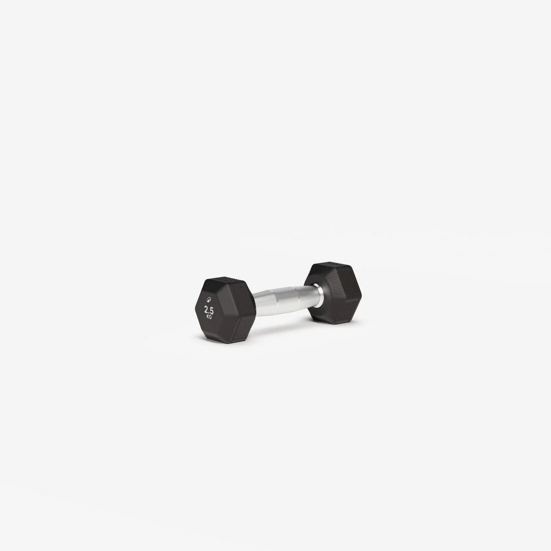 Mancuerna de crosstraining y musculación hexagonal de 2.5 kg negra