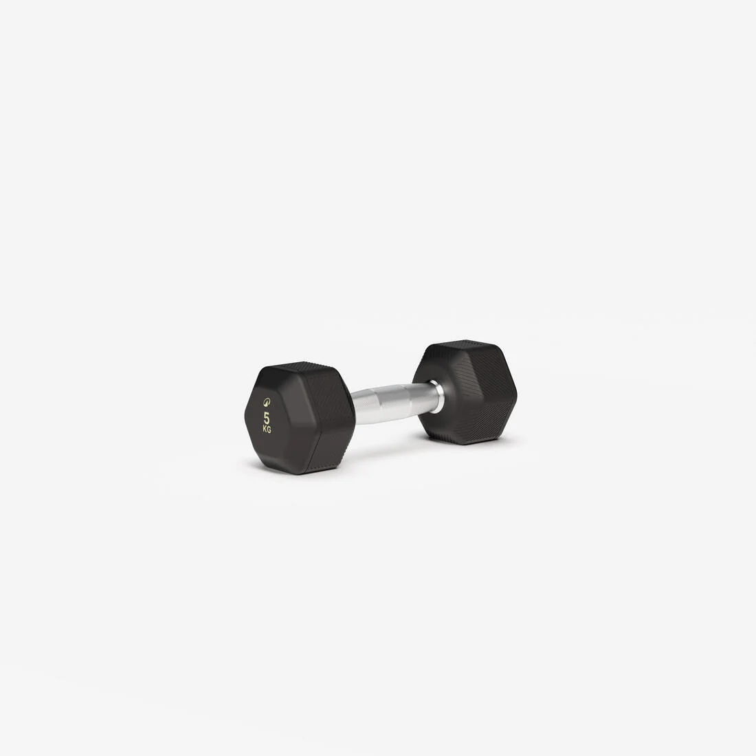 Mancuerna de crosstraining y musculación hexagonal de 5 kg negra