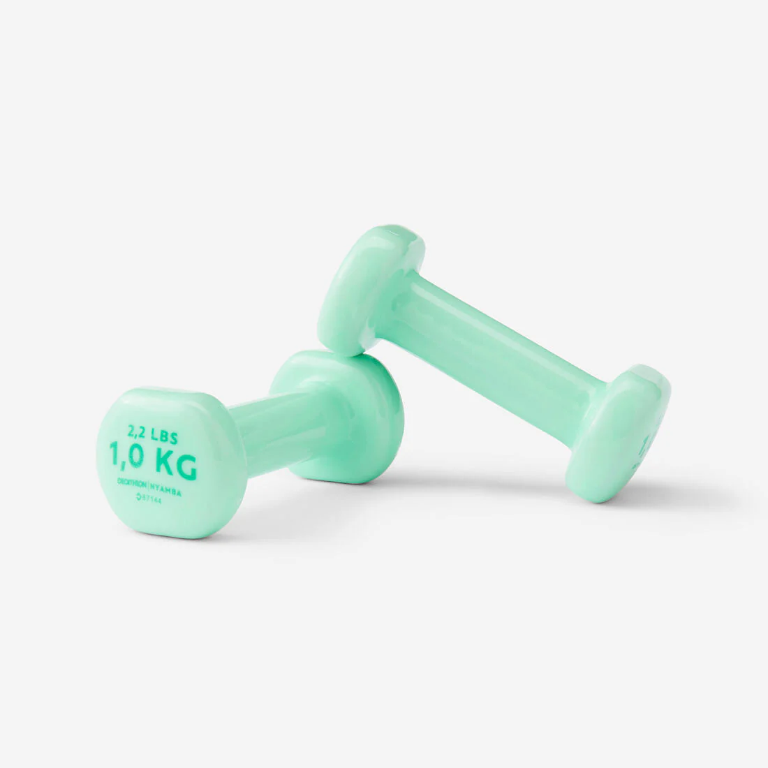 Mancuernas de fitness de 1 kg verdes (2)