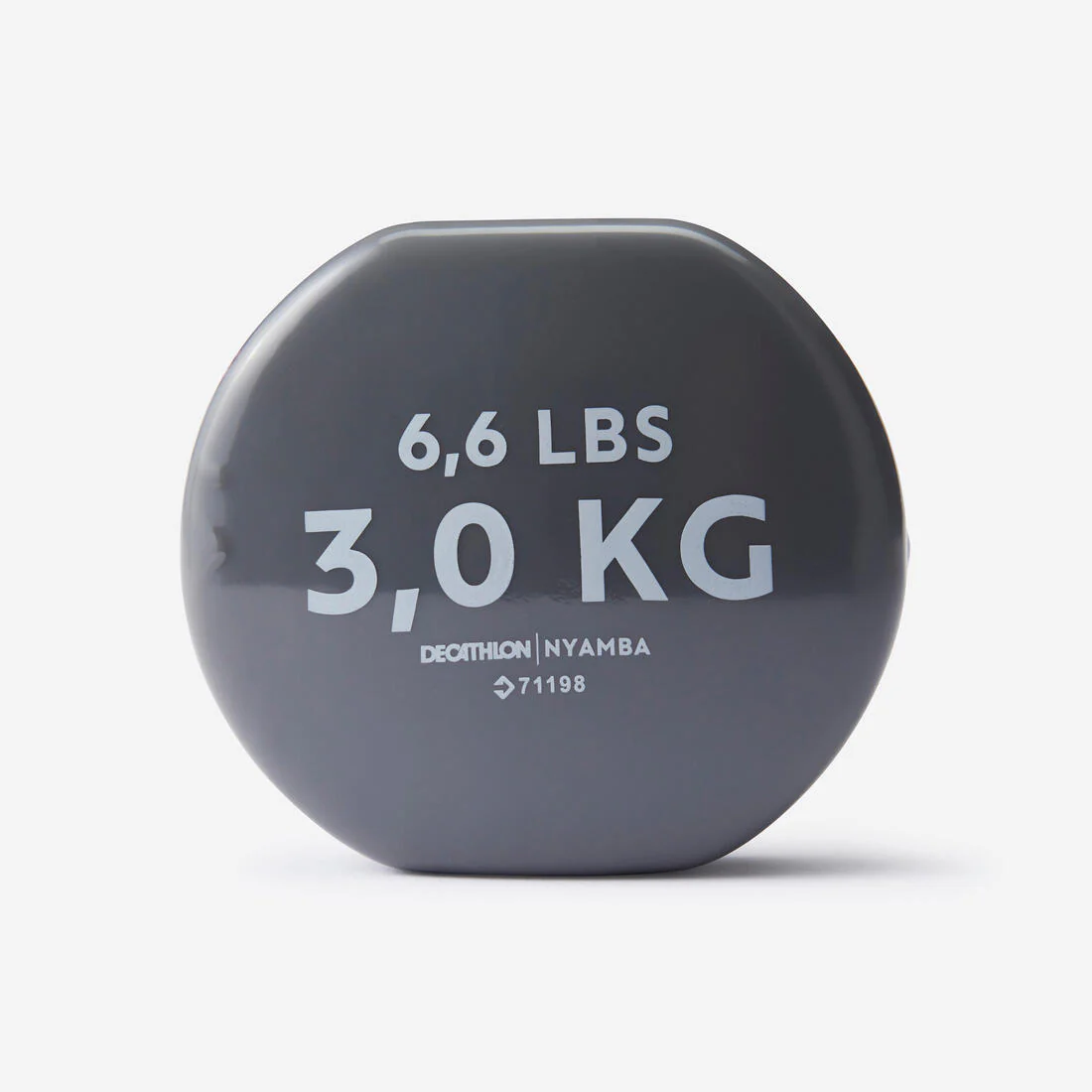 Mancuernas de fitness de 3 kg grises (2) - Image 2
