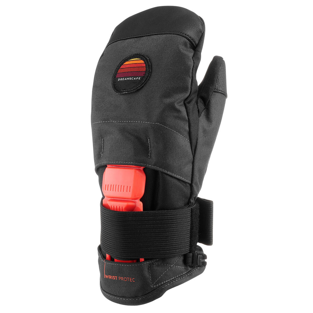 Manopla snowboard niños - MI 500 NIÑOS Protect, negra y naranja - Image 10