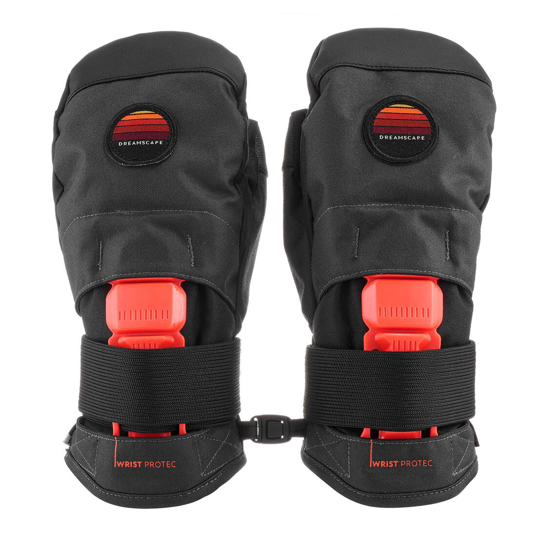 Manopla snowboard niños - MI 500 NIÑOS Protect, negra y naranja - Image 7