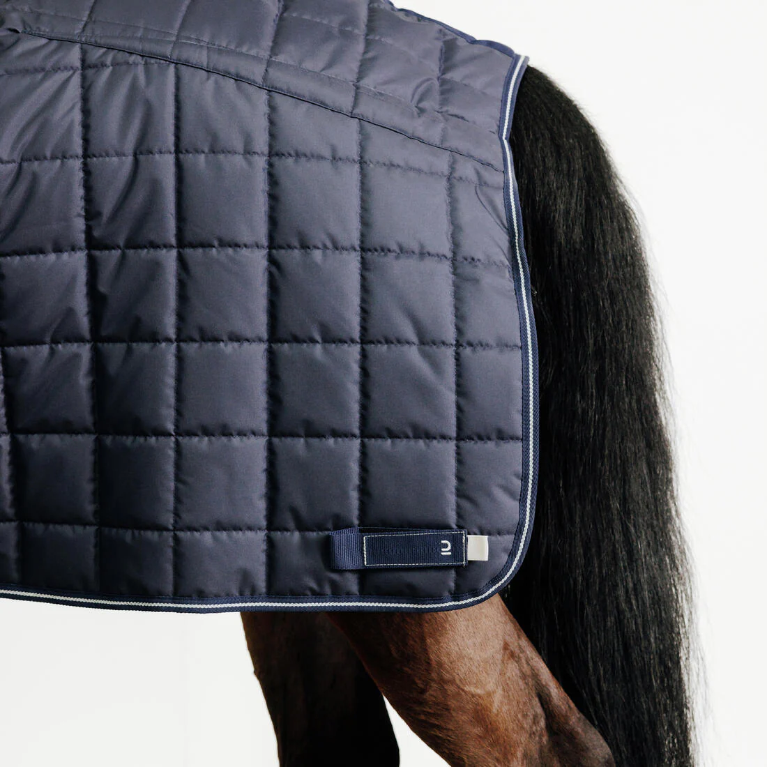 Manta de establo de equitación de 200 g azul marino para caballo y poni 200 - Image 8