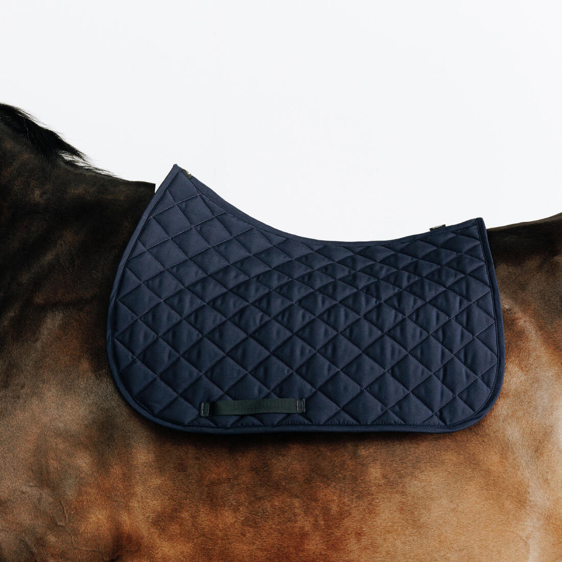 Manta de silla de equitación azul marino para caballo 100