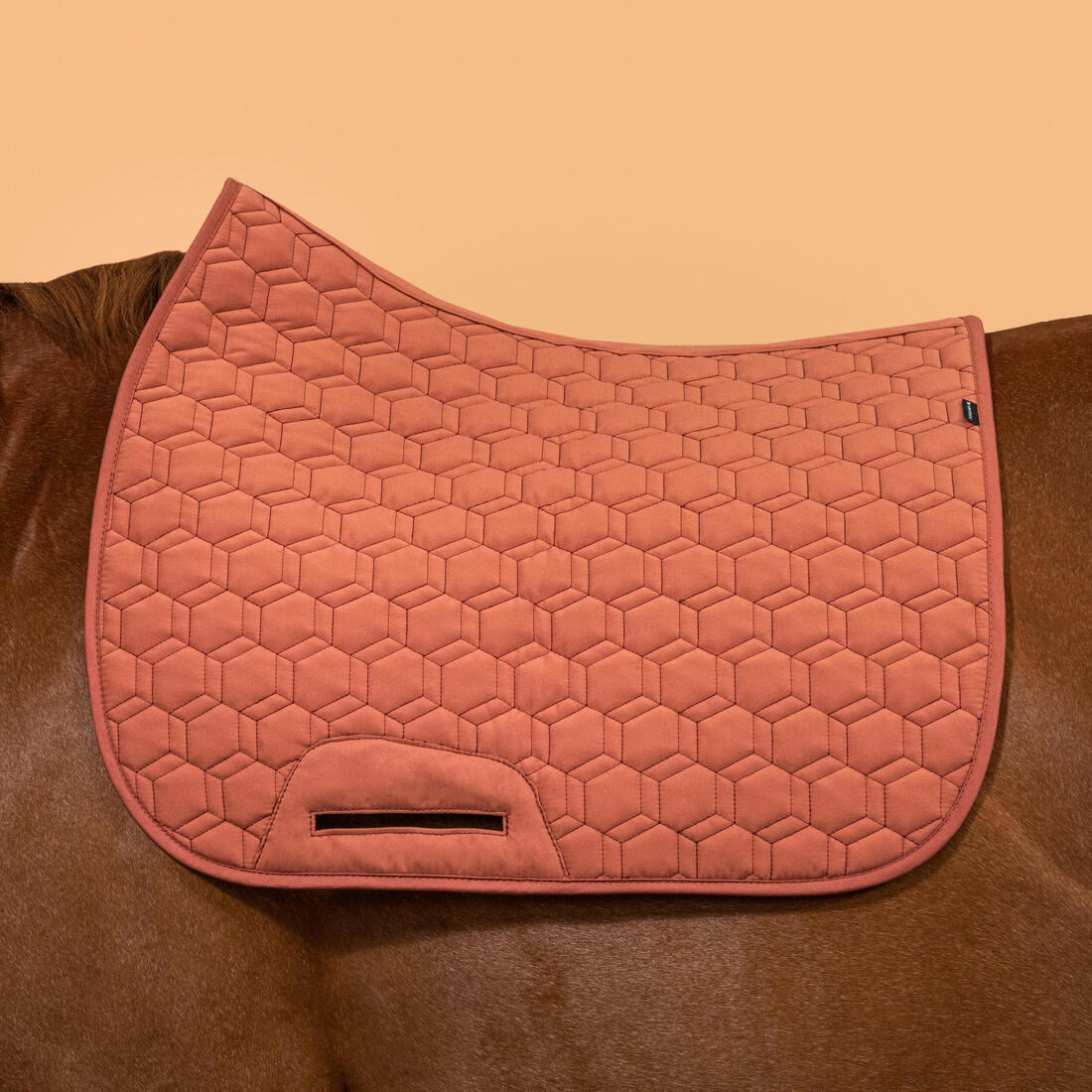 Manta de silla de equitación reversible negro y burdeos para caballo y poni 500 - Image 12