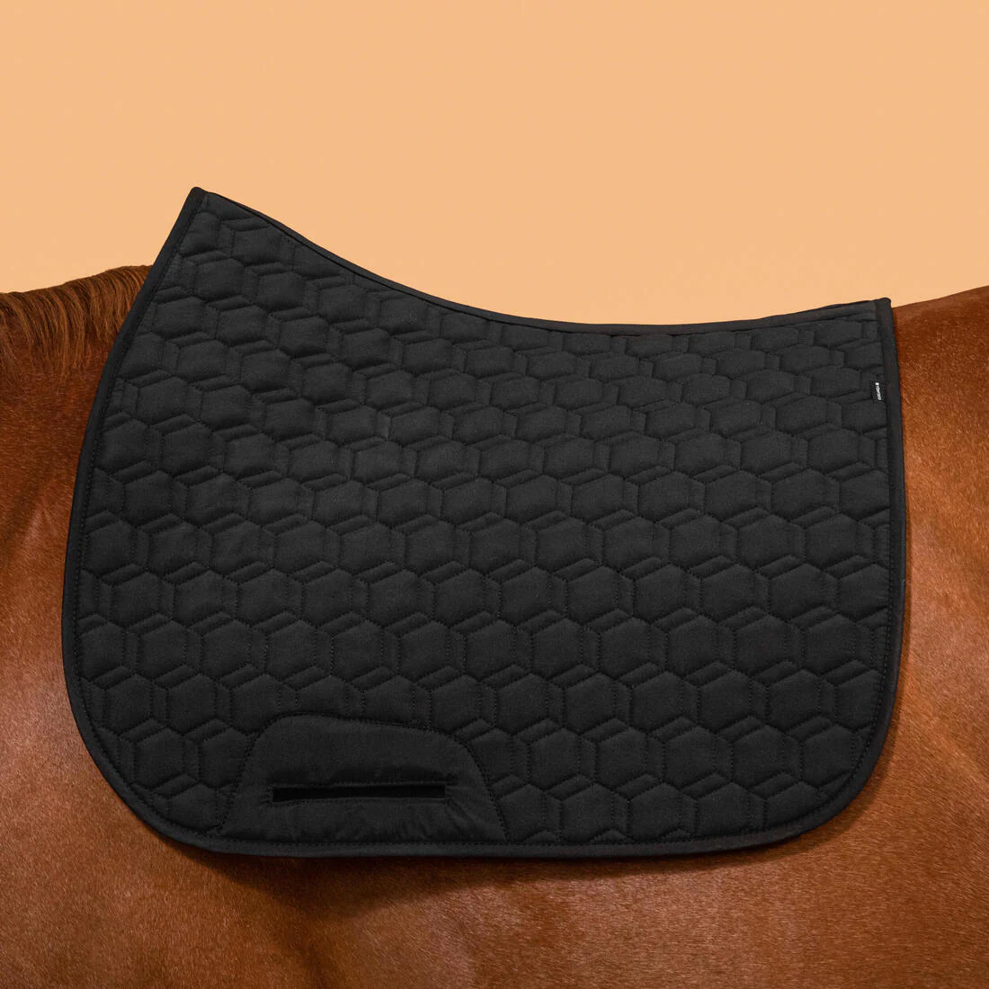 Manta de silla de equitación reversible negro y burdeos para caballo y poni 500 - Image 14