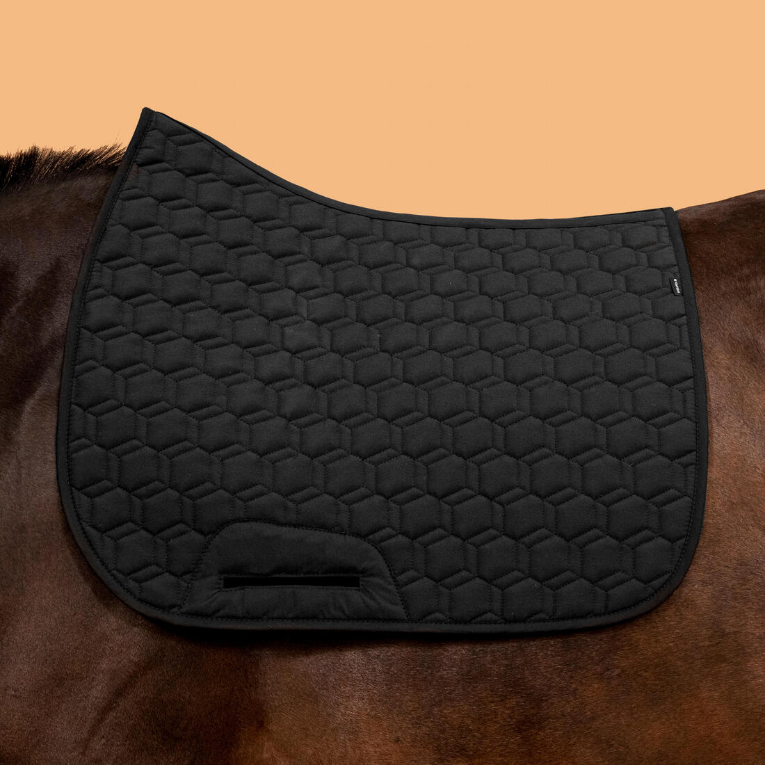 Manta de silla de equitación reversible negro y burdeos para caballo y poni 500 - Image 9