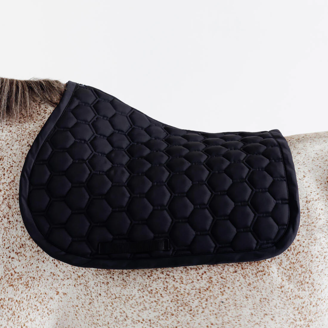 Manta de silla de equitación verde con para caballo 500