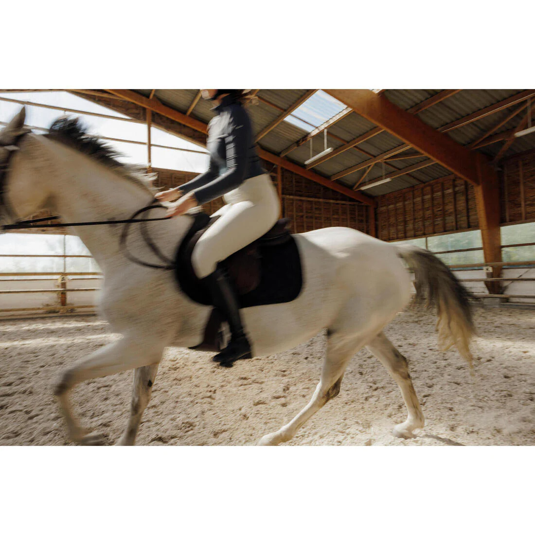 Manta de silla de equitación verde con para caballo 500 - Image 15