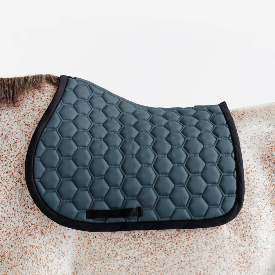Manta de silla de equitación verde con para caballo 500 - Image 3