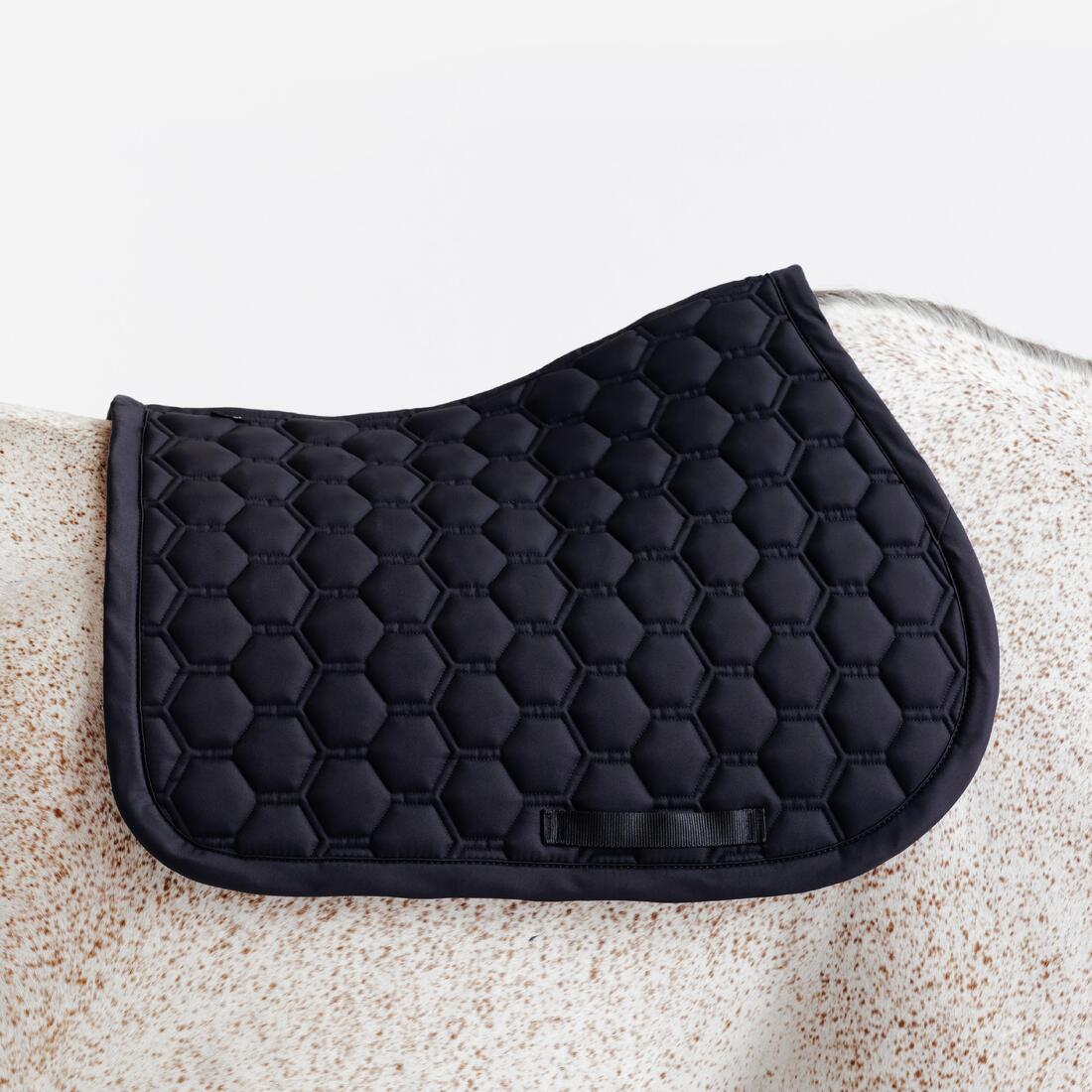 Manta de silla de equitación verde con para caballo 500 - Image 6