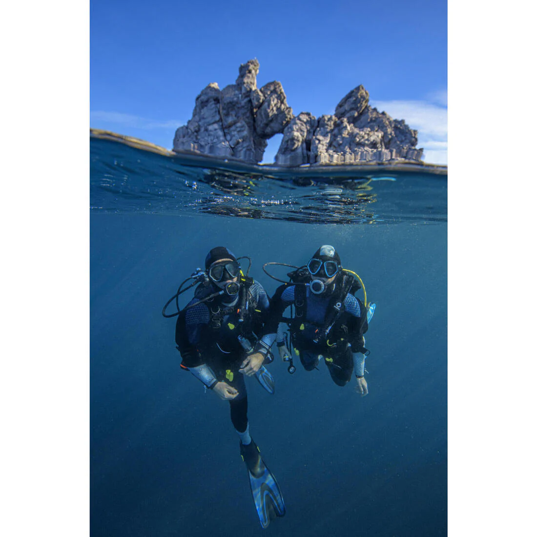 Máscara Buceo 500 Dual Negro Gris - Image 11