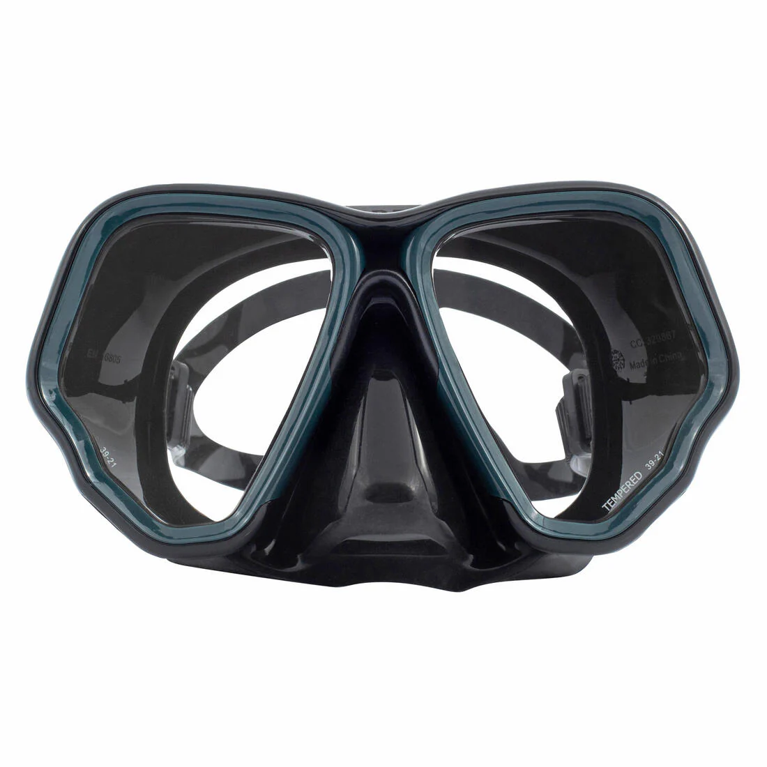 Máscara Buceo 500 Dual Negro Gris - Image 3