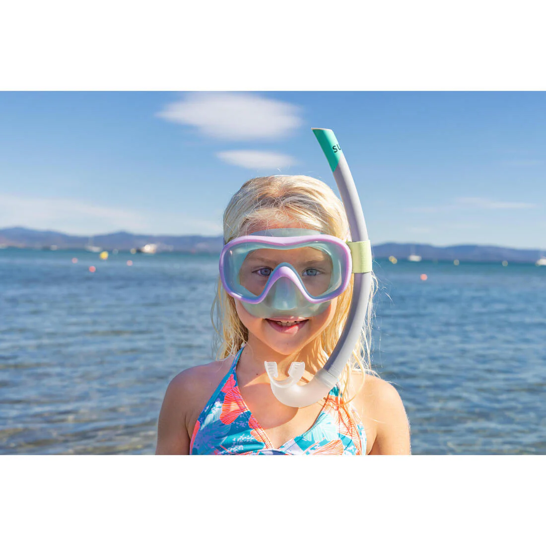 Máscara Buceo Confort Menta Pastel para niños - Image 6