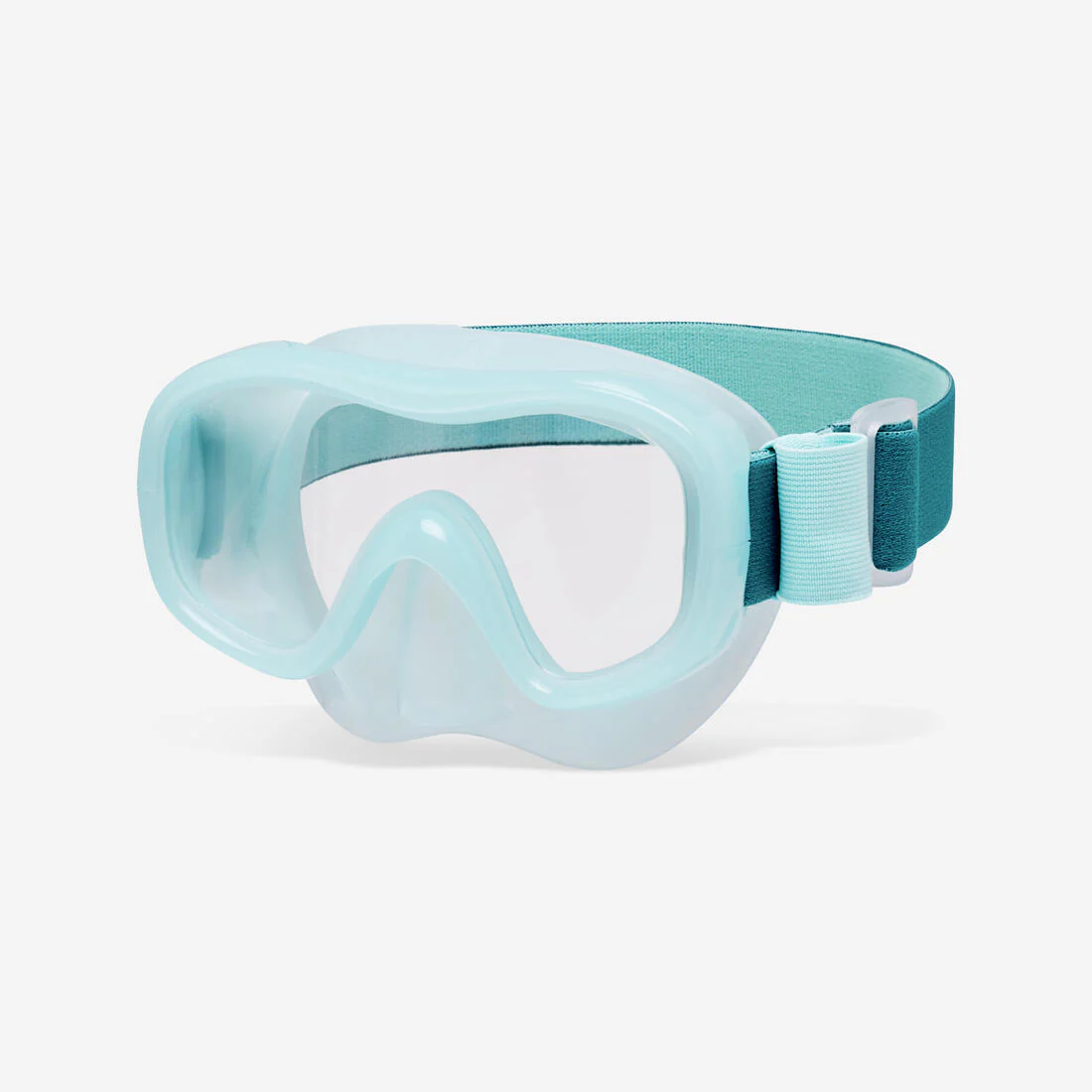 Máscara de buceo cómoda antivaho verde claro para niños 100