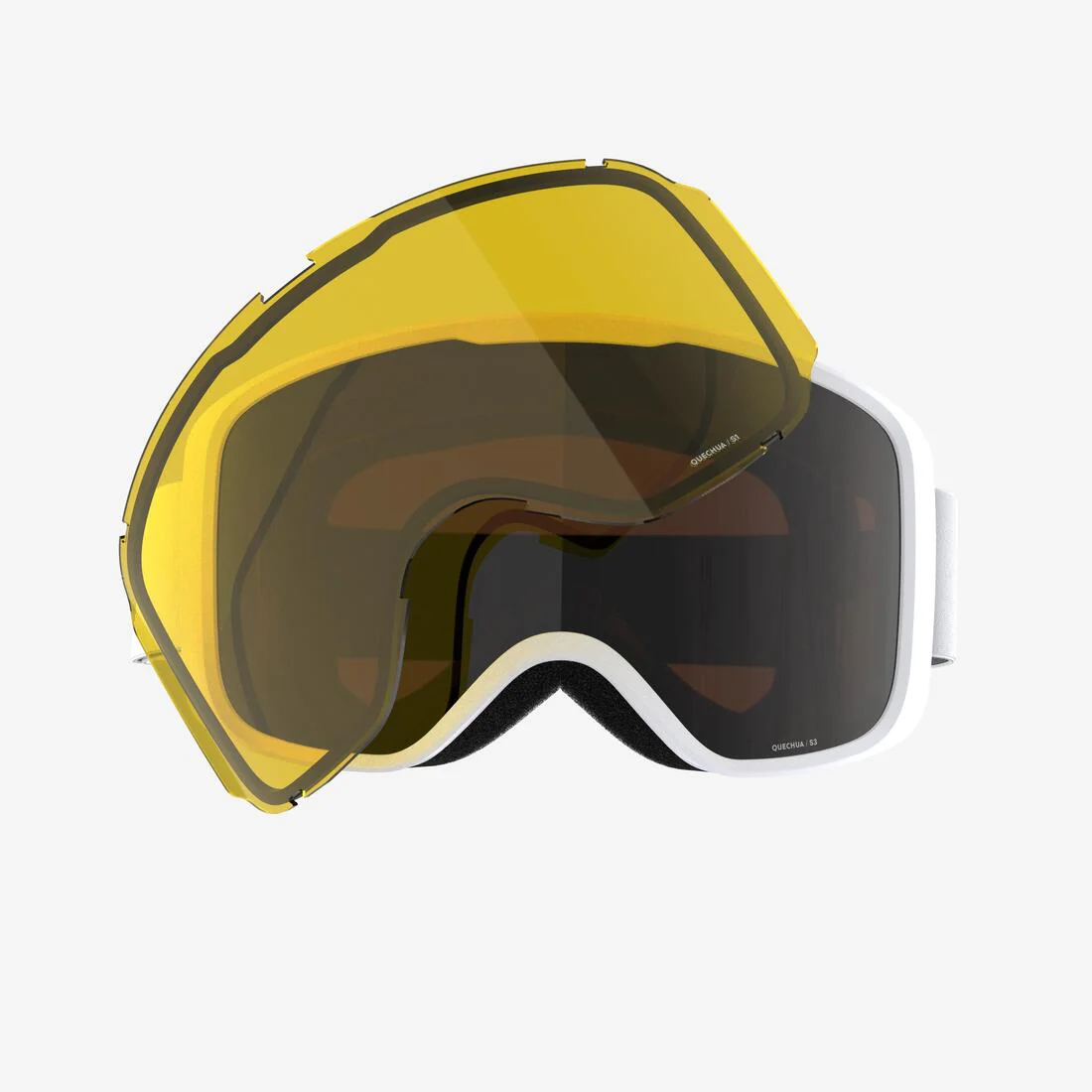 Máscara de esquí y snowboard para todo clima blanca para niños y adultos G 100 I - Image 2