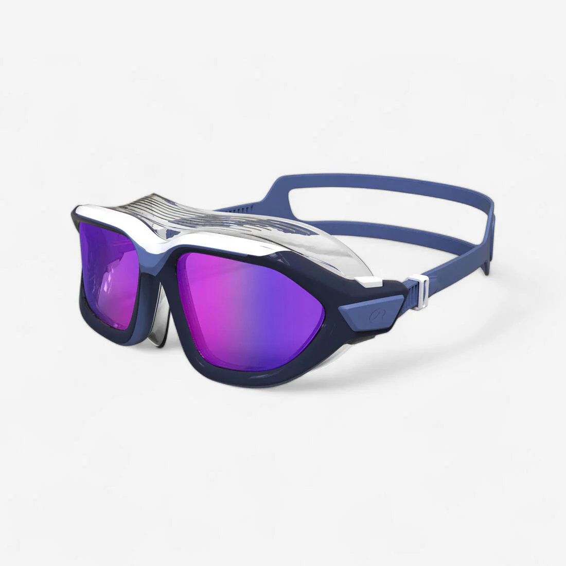 Máscara de natación talla CH azul con blanco con cristales de espejo Active