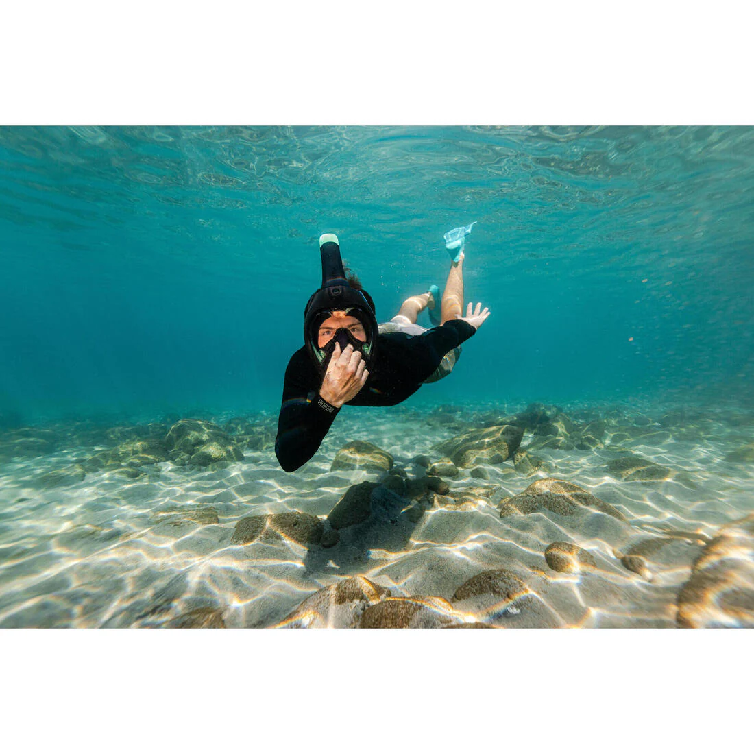 Máscara de snorkel de inmersión negra para mayores de 10 años Easybreath 900 - Image 28