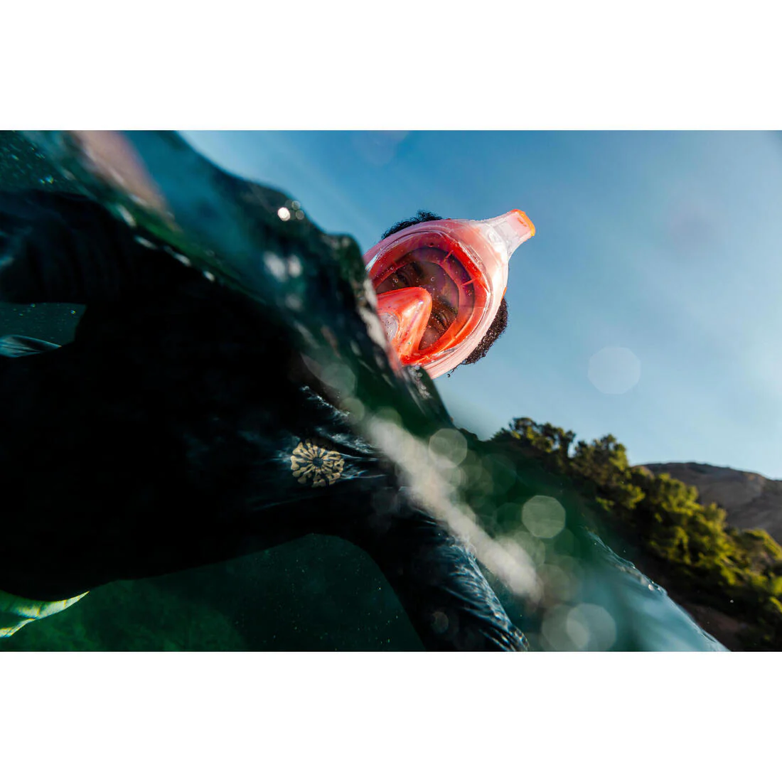 Máscara de snorkel de superficie con válvula acústica verde laguna Easybreath+ - Image 9