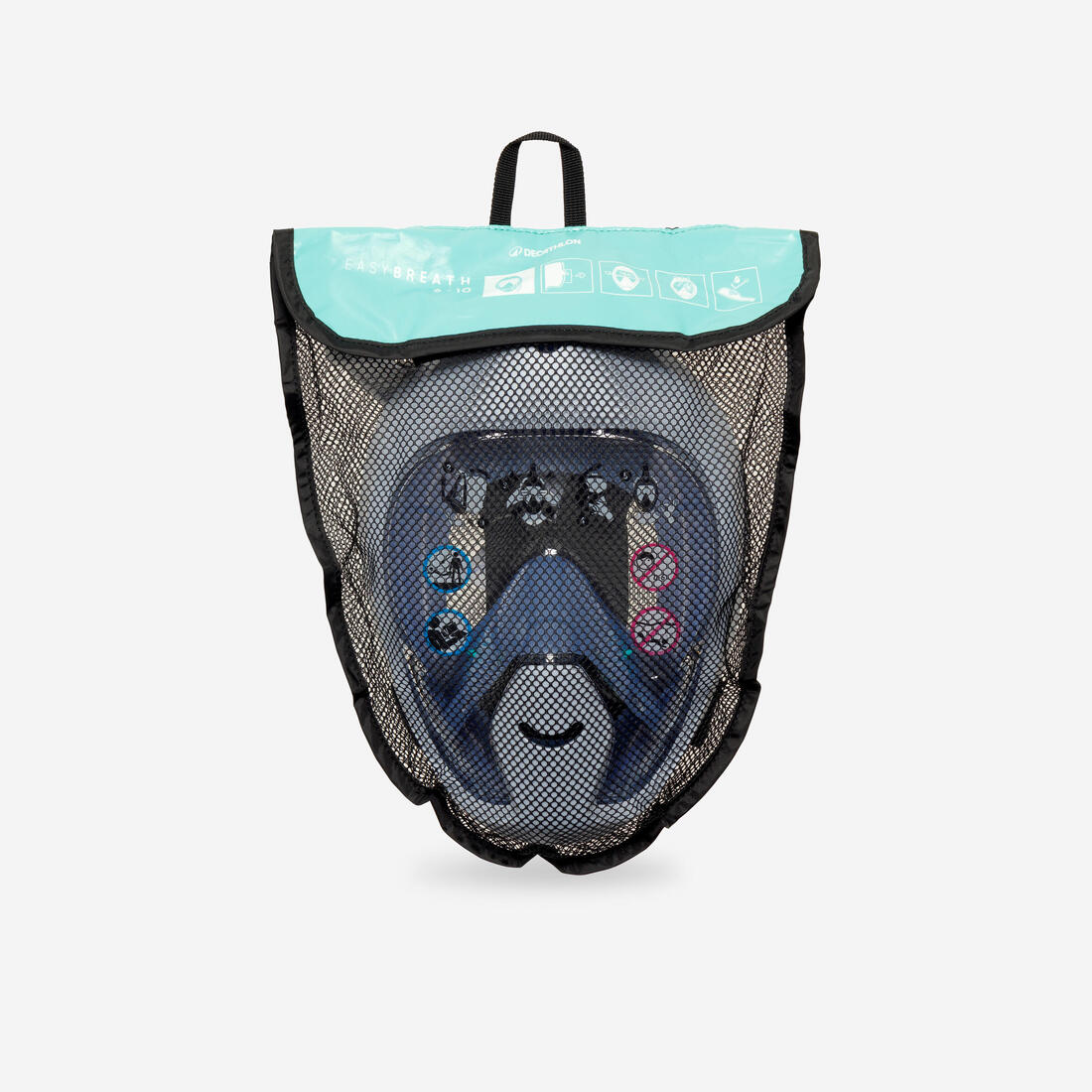 Máscara de snorkel verde aqua para niños de 6 a 10 años talla XCH Easybreath - Image 29