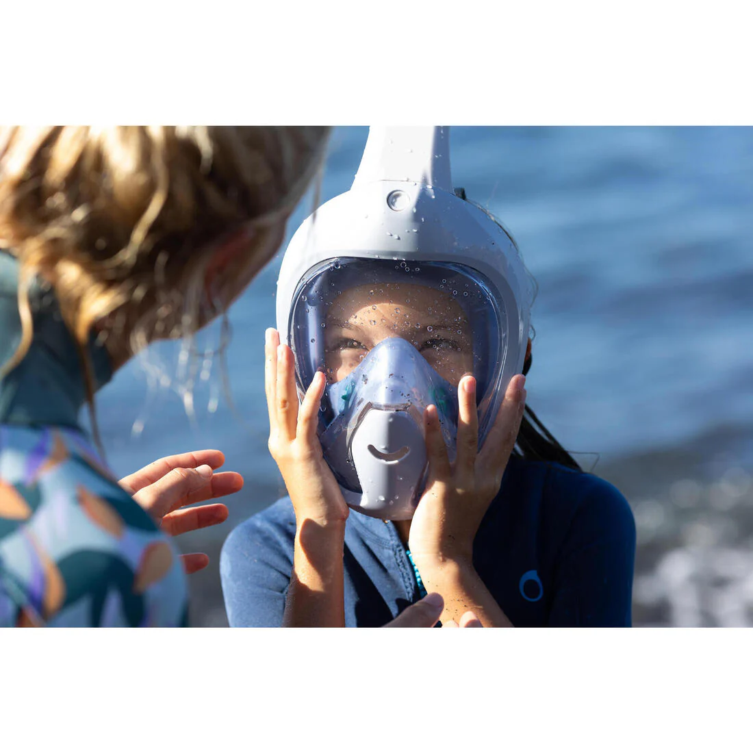 Máscara de snorkel verde aqua para niños de 6 a 10 años talla XCH Easybreath - Image 44
