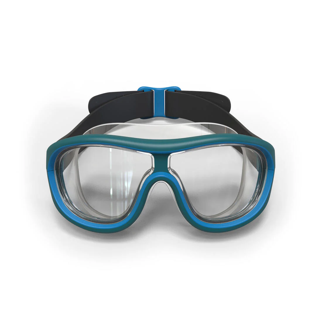 Máscara para alberca con cristales claros azul con negro unitalla Swimdow - Image 5