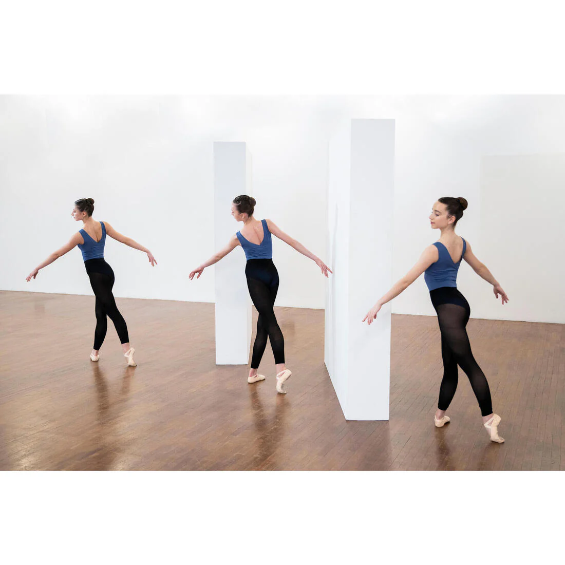Medias de danza clásica con pies negras para niña - Image 15