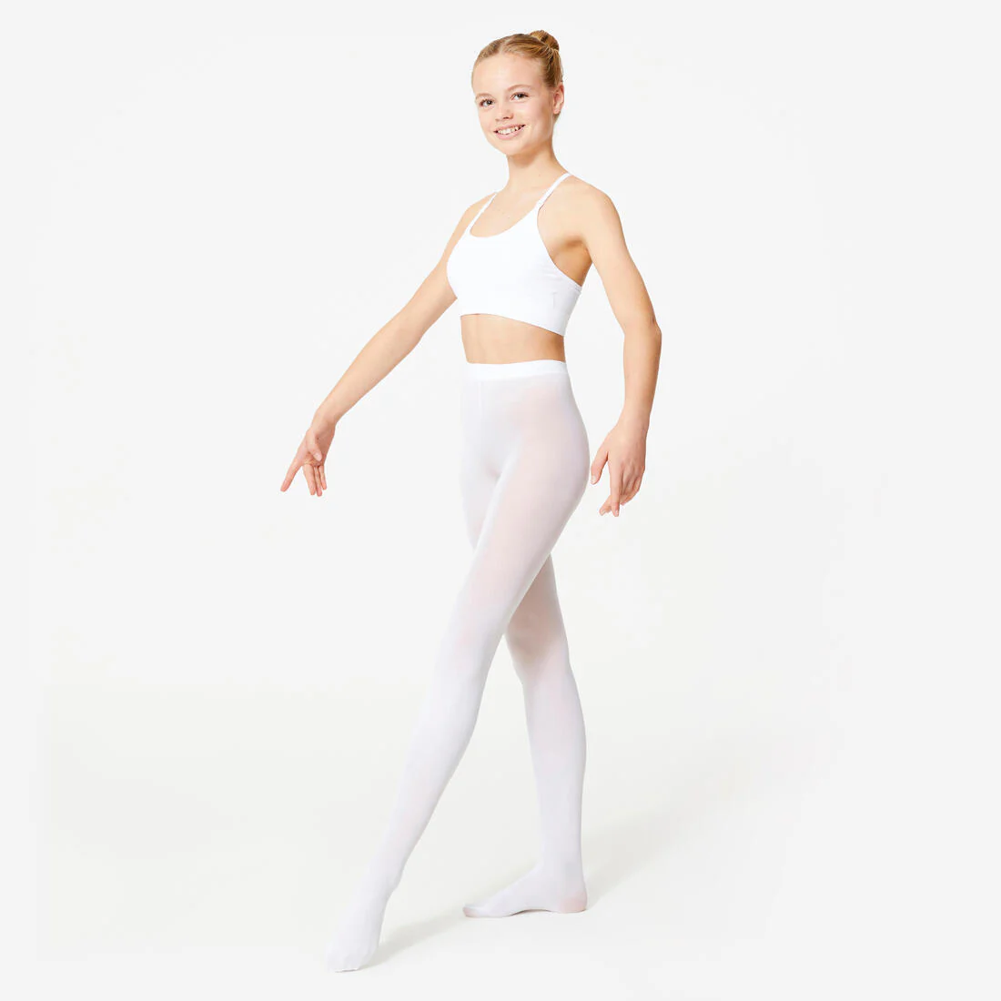 Medias de danza clásica con pies rosas para niña - Image 5