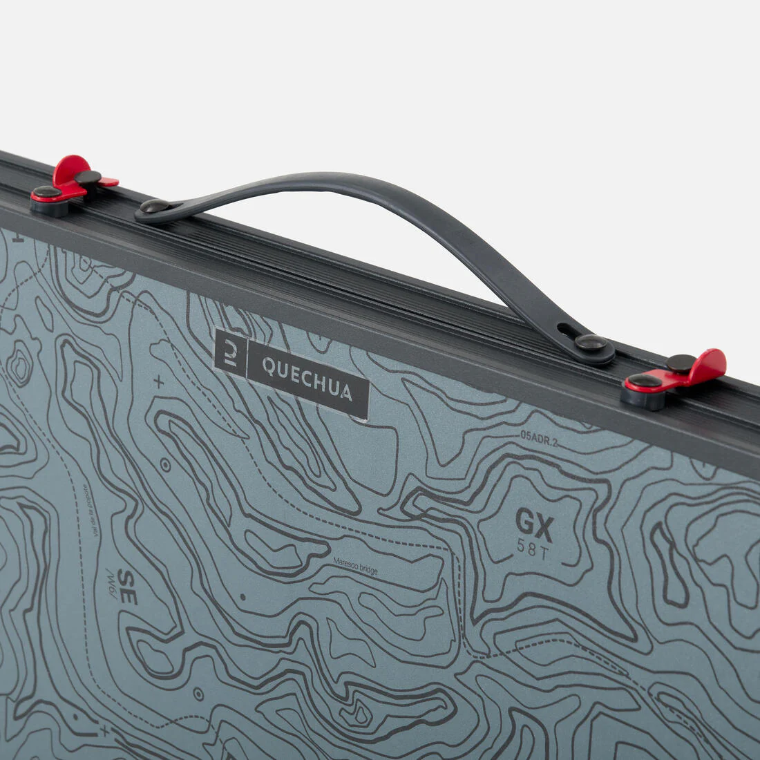 Mesa de camping baja y plegable gris MH100 - Image 13